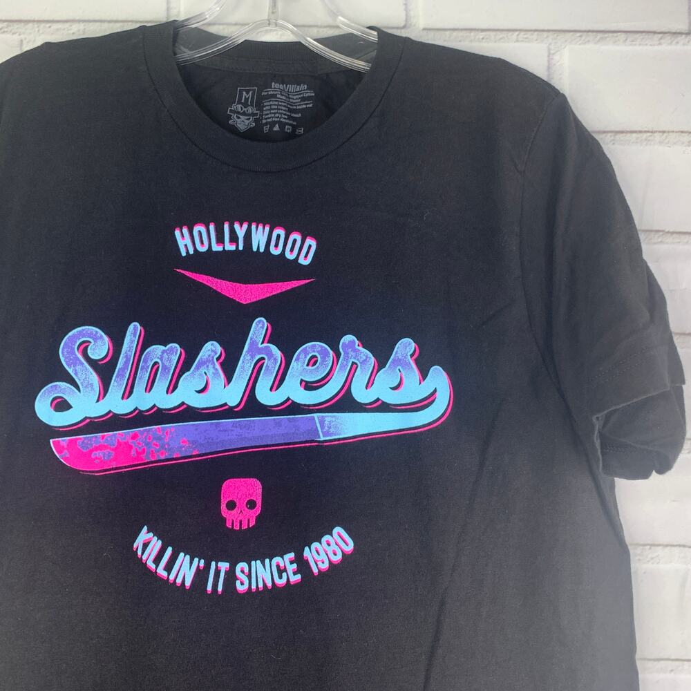 Tee Villain tshirt Slashers horror movie baseball team ringspun cotton medium